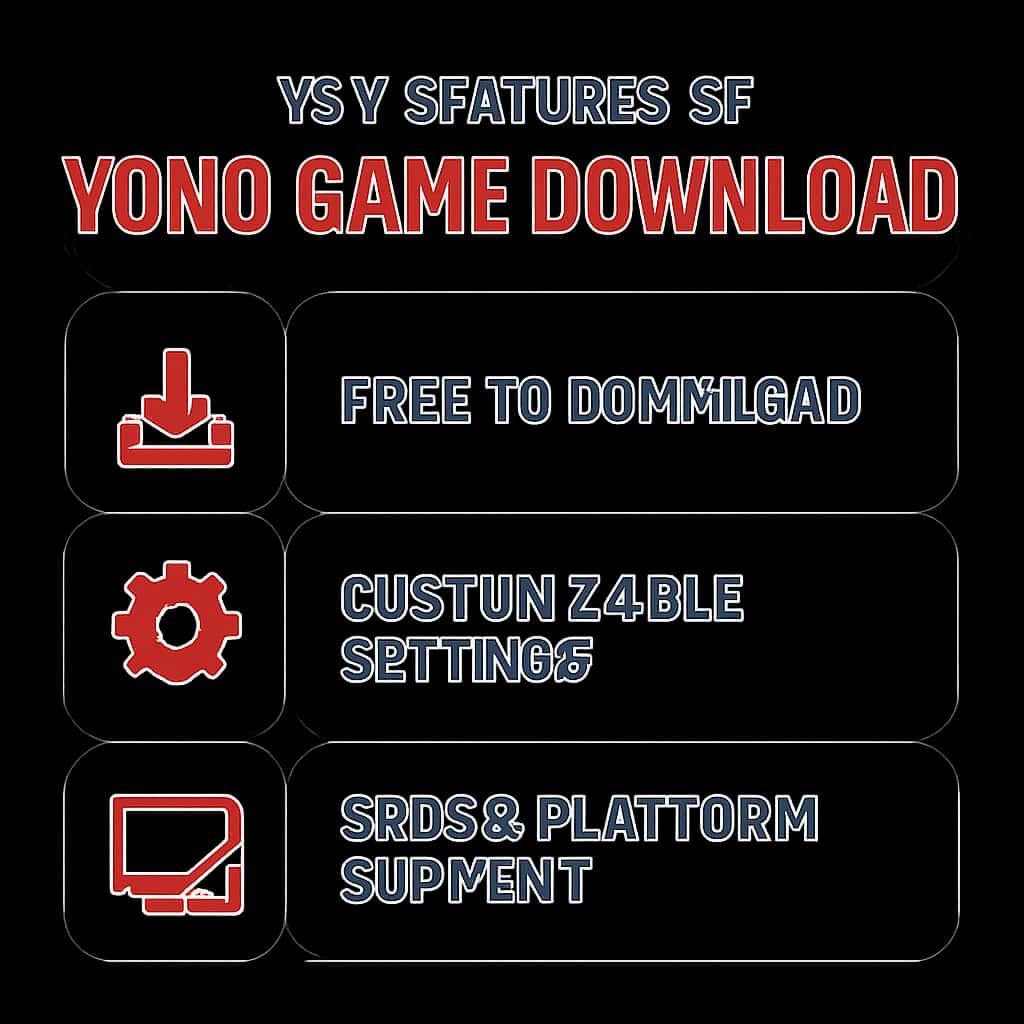 Diagram illustrating the features of Yono Game Download.