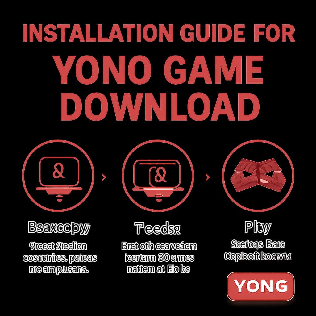 A diagram explaining the installation process for Yono Game Download.
