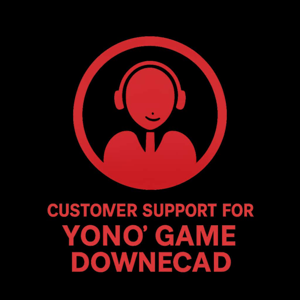 An icon representing customer support for Yono Game Download, focusing on assistance and guidance.