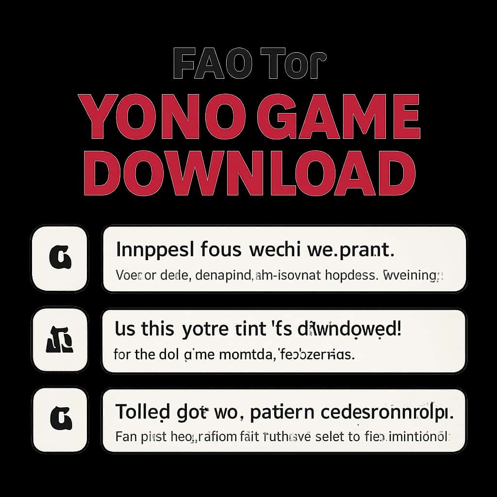 An educational illustration about FAQ for Yono Game Download.