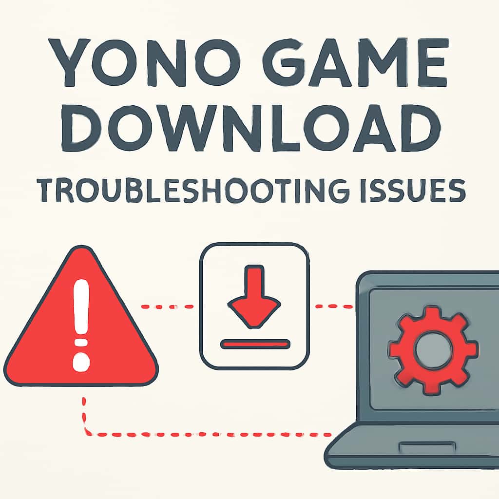 Diagram explaining troubleshooting in Yono Game Download.