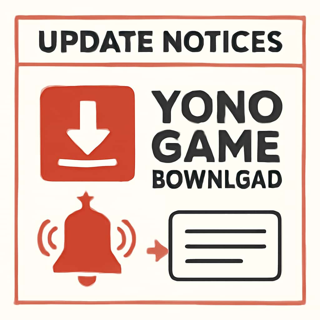 An illustration explaining update notices for Yono Game Download.